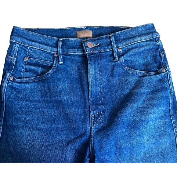 MOTHER Smokin’ Double Sneak Jeans Mid-Rise Straight Leg in Nip It In The Bud 29 - Picture 5 of 12